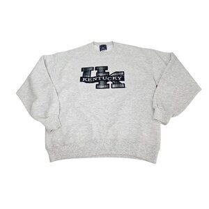 VTG University of Kentucky Wildcats Women's Sweatshirt Plaid Embroidered Large